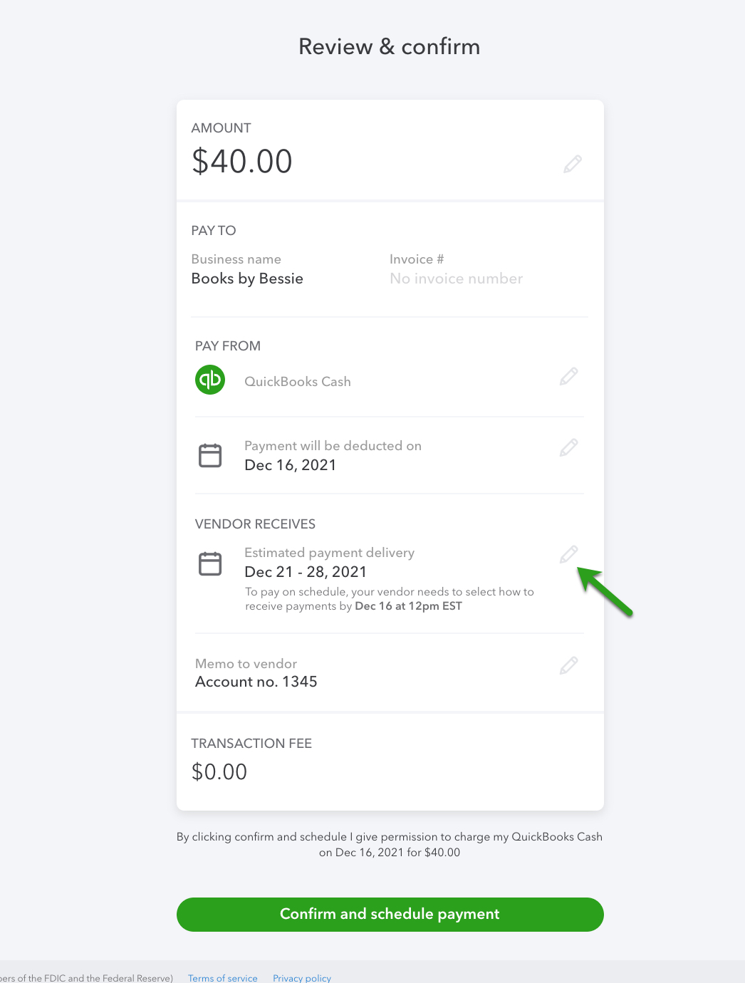 How to make a partial payment – QuickBooks Bill Pay