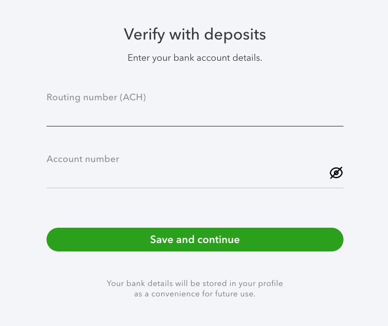 Connect your bank account by verifying with microdeposits QuickBooks