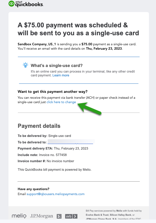 I’m a vendor what do I need to know about singleuse virtual cards? QuickBooks Bill Pay
